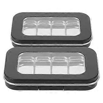 Magnetic Makeup Pallets Empty Eyeshadow Box for Storage 6Pcs Black Plastic