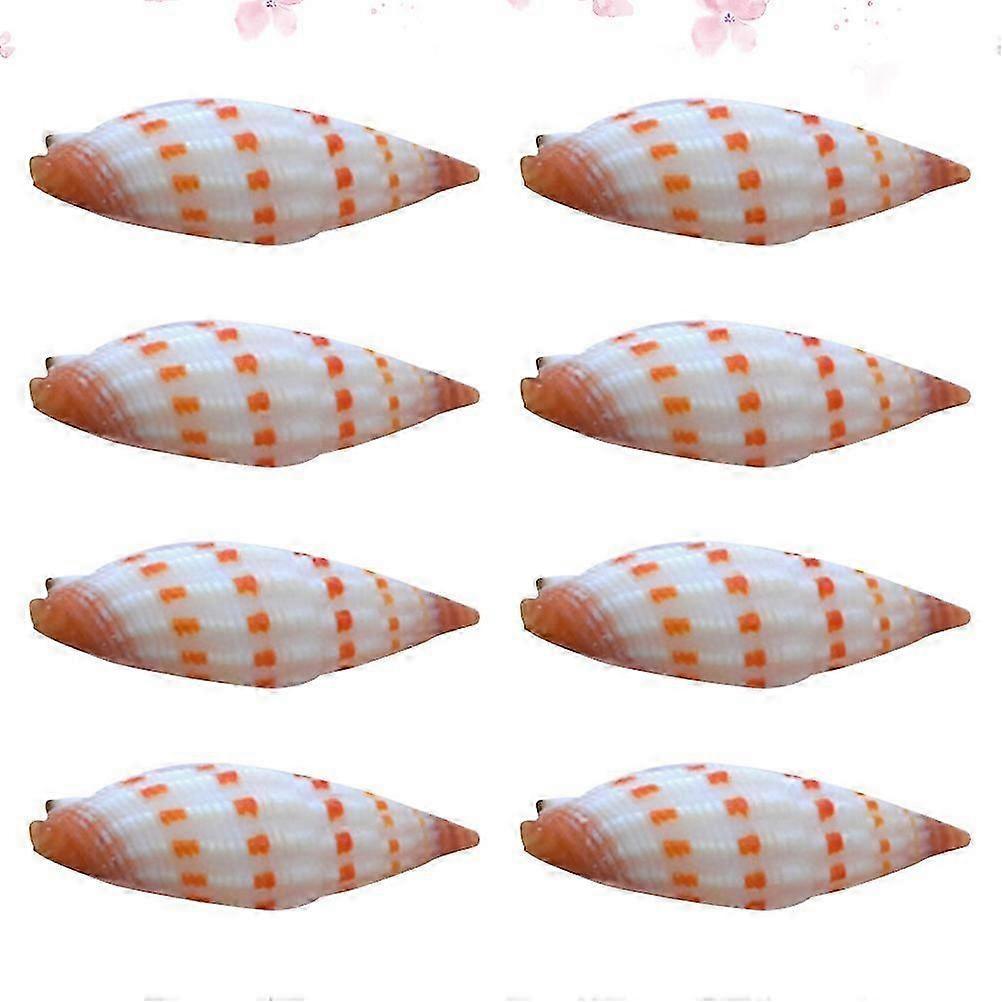 Spiral Shell Ornaments Conch Shell for Decoration 8Pcs Set