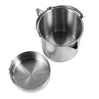 Outdoor Pot Stainless Steel Camping Pot for Portable Cooking 2Sets Included