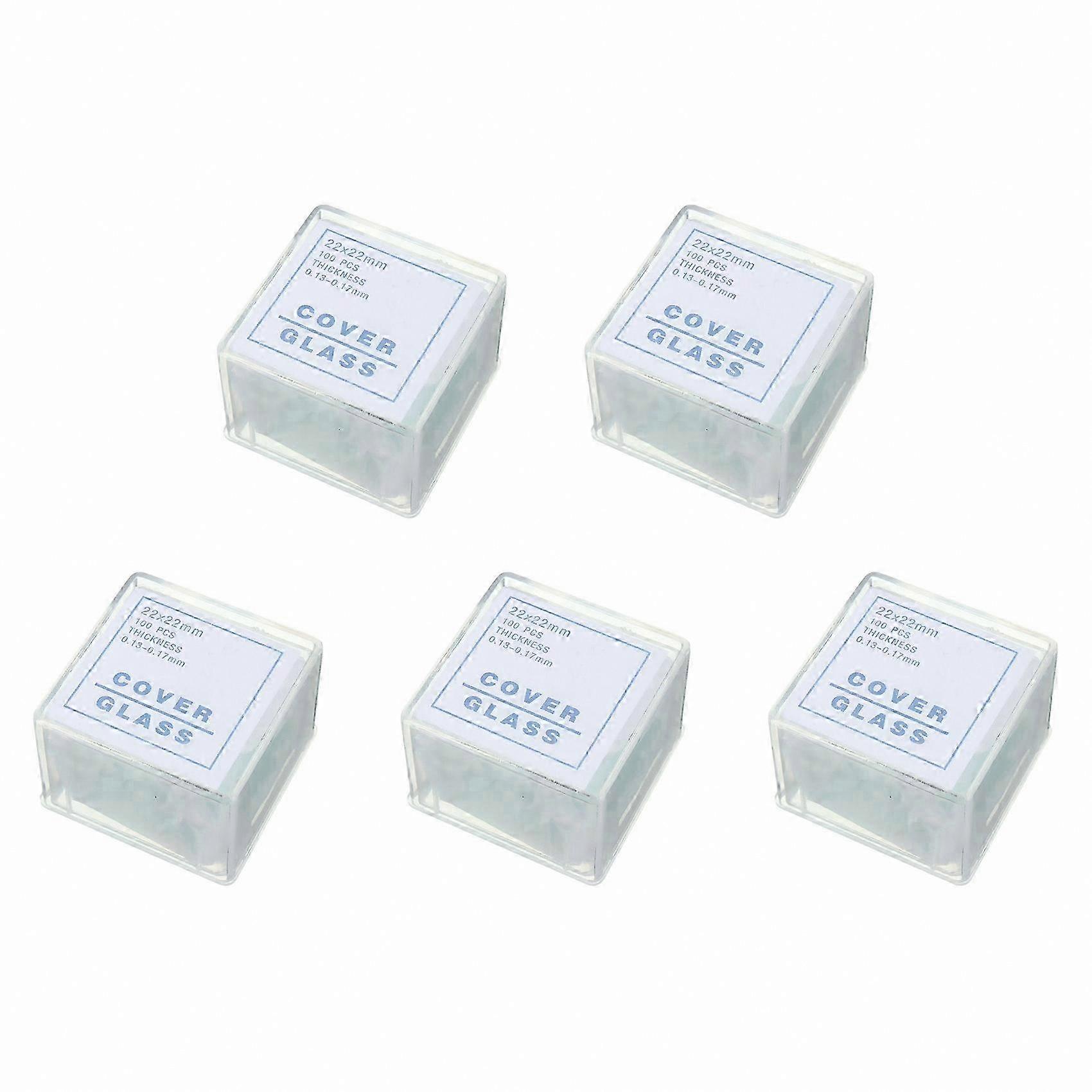 Microscope Transparent Coverslips 22x22mm, 500 Pcs Slide Coverslides