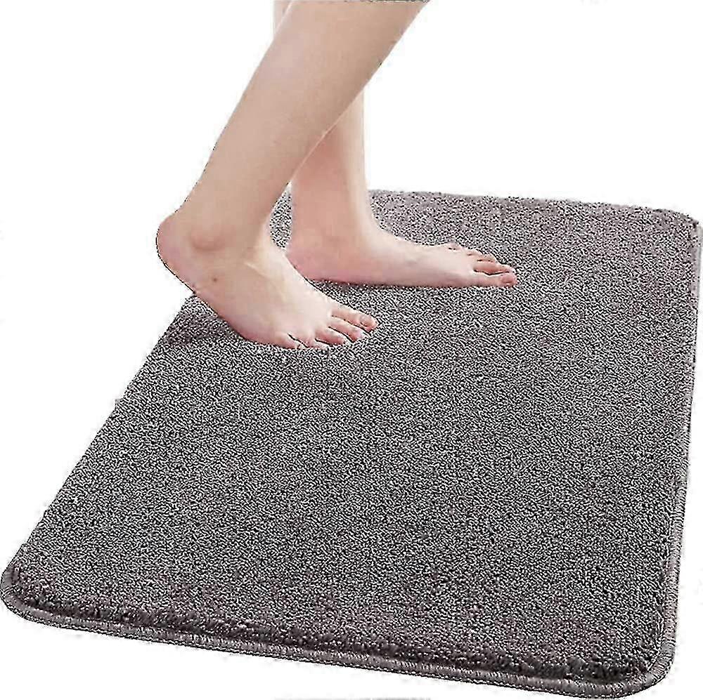 Comcompatible withtable Bath Mat Microfiber Bath Mat Non-Slip Bath Mat Absorbent Bathroom Mat
