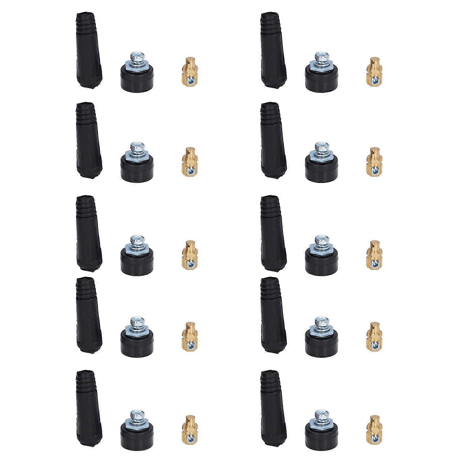 10 Set TIG Welding Cable Panel Connector Plug Socket Quick Fitting Adapter 10-25 EU Style