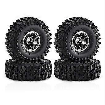 4PCS Rodas de Lâmina de Liga de Alumínio de 1 Polegada Atualizadas JC Pneu para TRX4M SCX24 FMS24 1/18 Escalada Rock Cr
