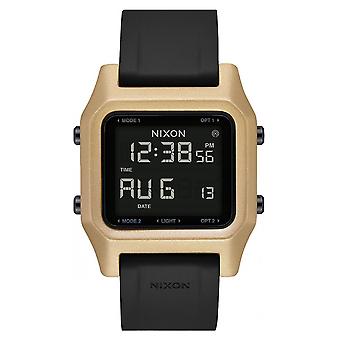 Nixon Heftklammer Uhr für Digital Quarz Frauen mit Silikon Armband A1282010