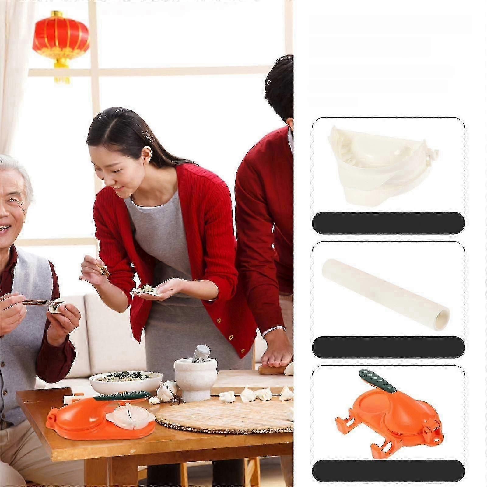 Dumpling Wrapper Maker Plastic Dumpling Mold for Home Use 1Set CSC-WHBYV