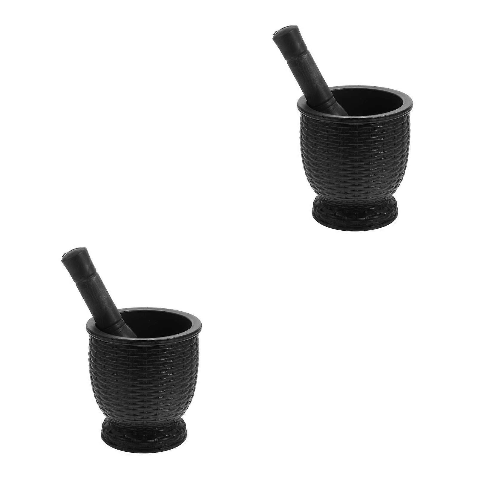 Garlic Press Pestle for Kitchen Use 2Sets Plastic Multi-Function Masher