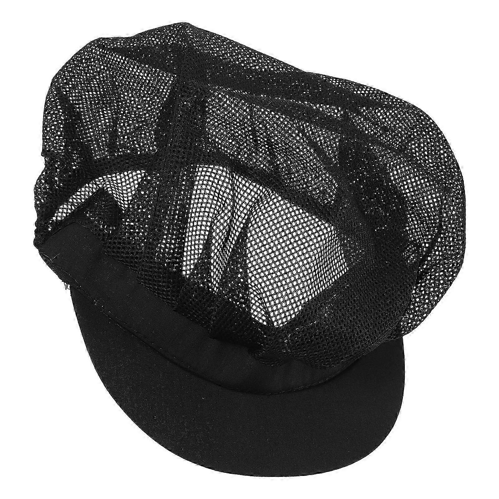 Chef Hat Adjustable Elastic Breathable Mesh Work Cap Beanie for Kitchen Working
