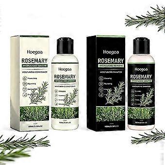 Rosemary Shampoo and Conditioner Set with Hydrolyzed Keratin Strengthen Hair Strands SiliconeFree Moisturizing Hair Care for All Hair Types-jry
