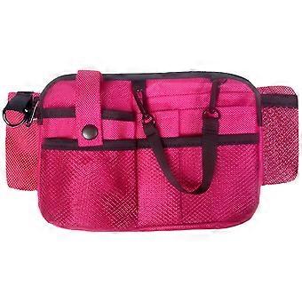 Red Waist Bag with Multiple Pockets, Adjustable Strap, Lightweight Fanny Pack for Travel