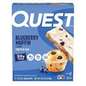 Quest Protein Bar Pack, Blueberry Muffin, 4 Ea