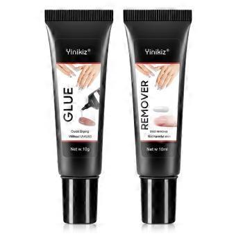 10g Nail Glue for Press On Nails with 10ml Nail Glue Remover Kit Quick Dry No UV Lamp Nail Glue for Acrylic Nails