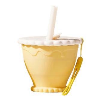 Collapsible Silicone Camping Cup with Lid - Foldable Cookie Shape Travel Cup for Hiking, Picnics & Outdoor - Portable Space-Saving Design jr