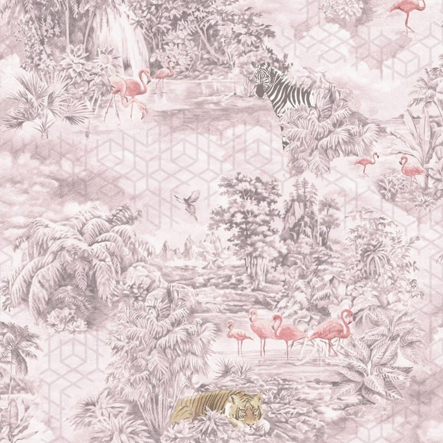 Mayang geometric jungle themed wallpaper