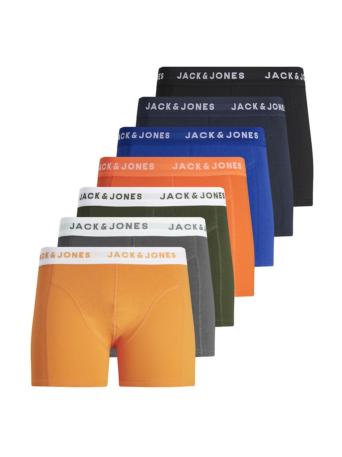 Men's JACK & JONES 7 Pack Boxer Briefs Trunks Stretch Set