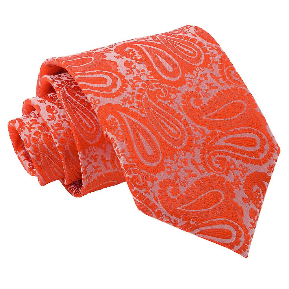 Burnt Orange Paisley Tie