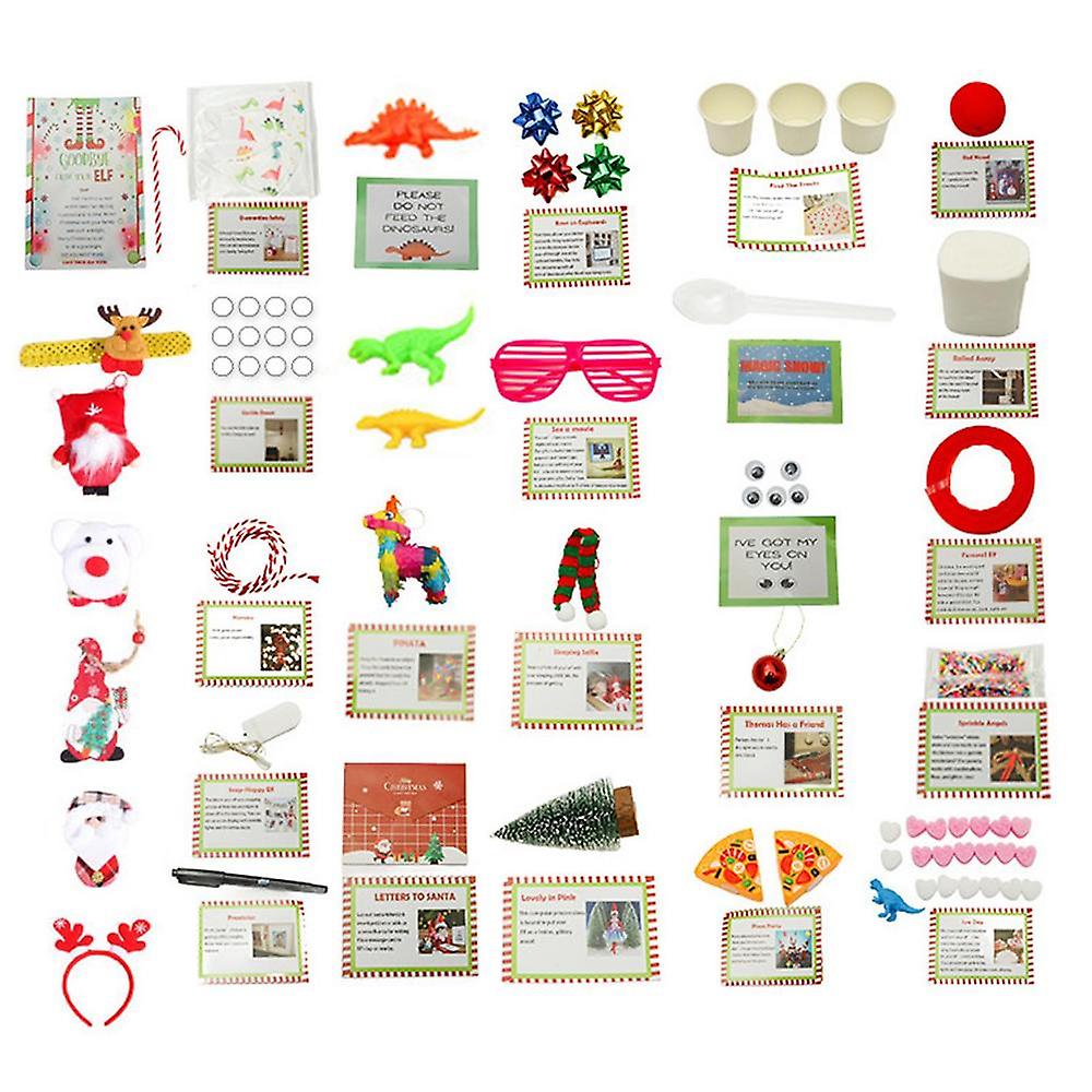 30 Days of Christmas 2022 New Fun Elf Activities Props Advent Countdown Calendar Kit