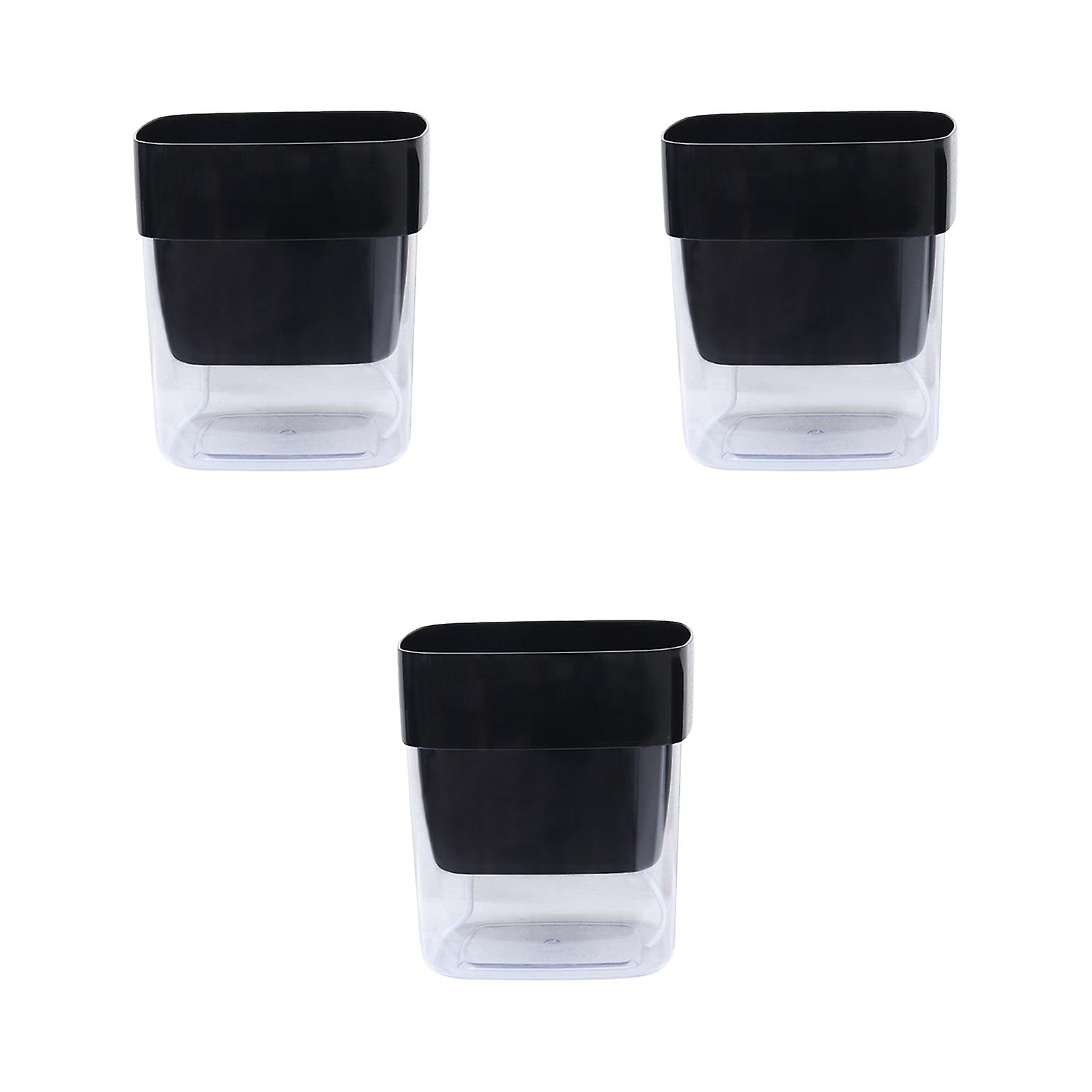 Reusable Transparent Plastic Creative Double Layer Water Automatically Absorb Green Flower Pot Storage Plants Nursery Pots