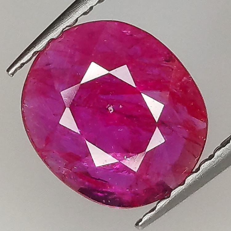 1.29ct Ruby Oval Cut 8.5x7.4mm awo24
