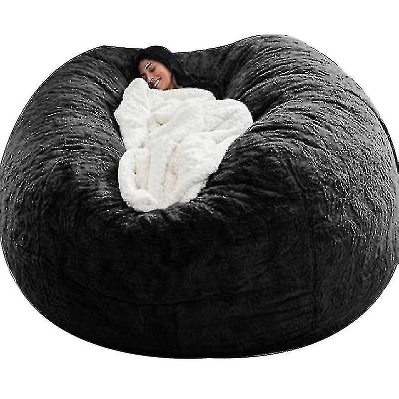 Sitzsack Stuhlbezug, weiches flauschiges Fell Tragbarer Lazy Sofabezug