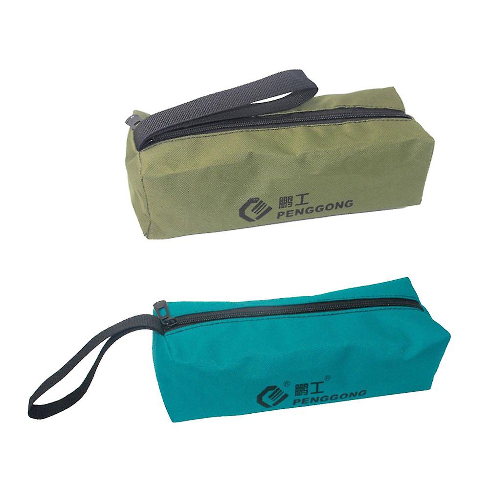 Cloth Storage Bag Hardware Repair Tools Handbag Zip Organizer Green+blue