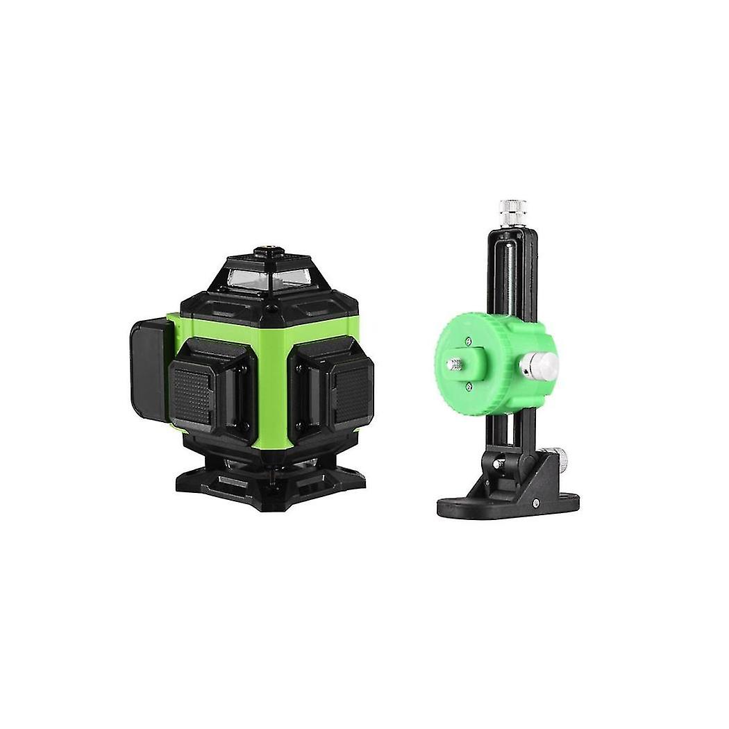 Pracmanu 16 Lines 4d Wireless Remote Control Green Lines Laser-level Self-leveling With 2 Batteries