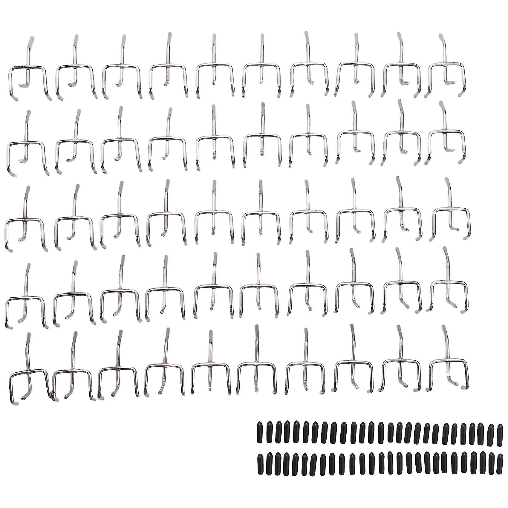 50 Pcs 2-inch Pegboard Hooks Wall Shelf Tool Hangers Organizer Storage Display Hardware Tools