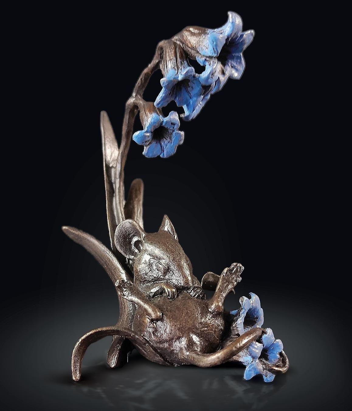 Mouse With Bluebells Sculptures & Statues