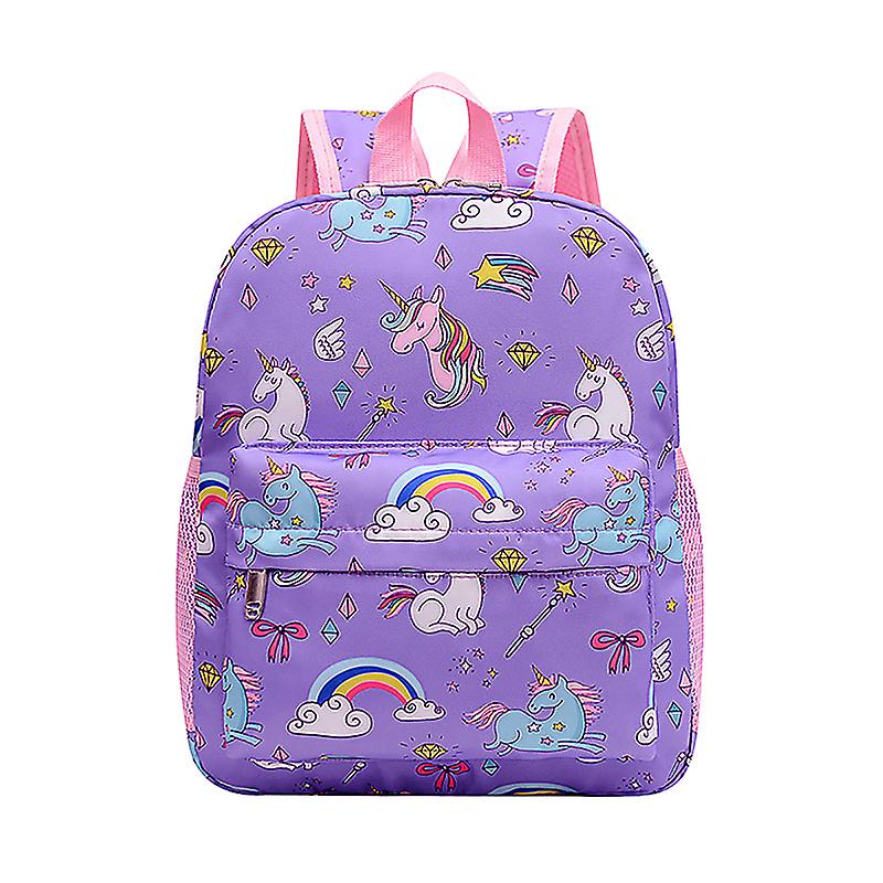 Tecknad Barn Unicorn Canvas Ryggsäck Skolväska Mode För Brevpapper