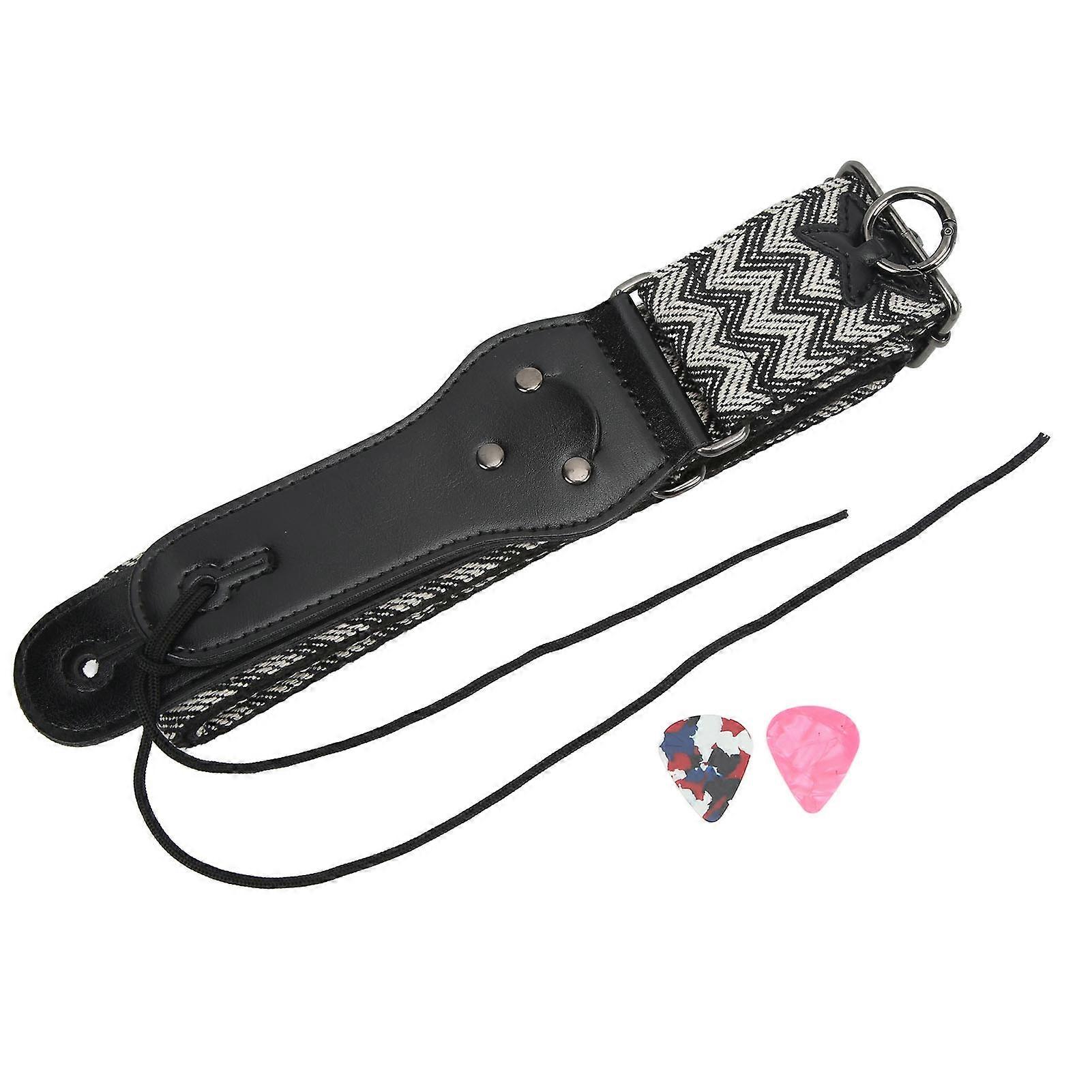 Guitar Strap Comfortable Easy Installation Portable Fully Fix Accessories with Guitar Picks