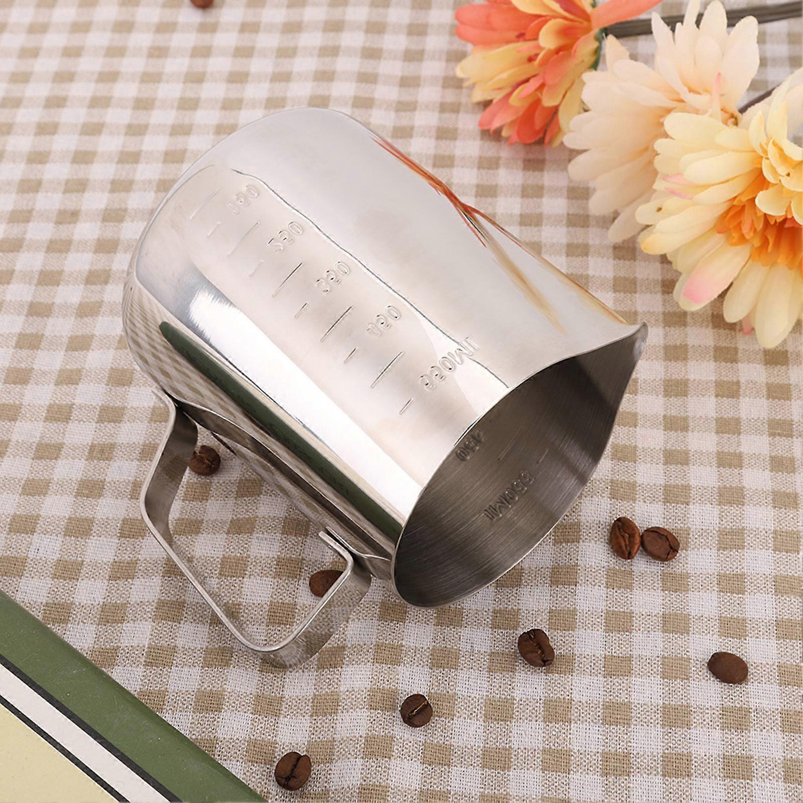 Stainless Steel Cappuccino and Latte Art Milk Frothing Jug - Espresso Accessories for Coffee Creations at Home - for Frothed Milk, Latte Art, and Capp