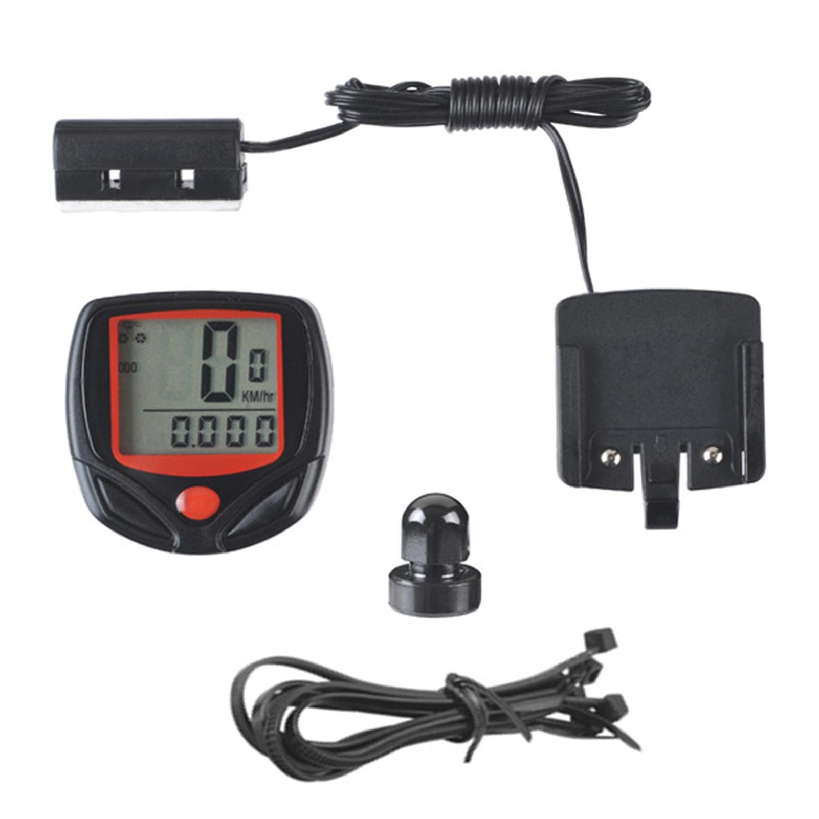 Bicycle Speedometer, English Code, Wired, Waterproof, Environmentally Friendly, Clear Screen, Cycling Computer for Bike