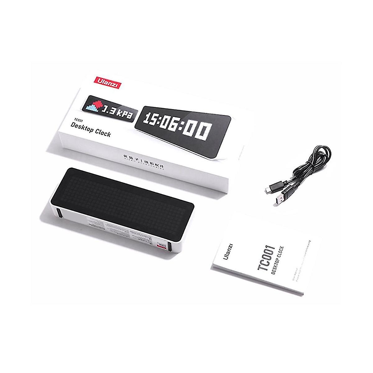 Tc001 Smart Pixel Clock Followers Simultaneous Weather Forecast Function Pixelated Message Display