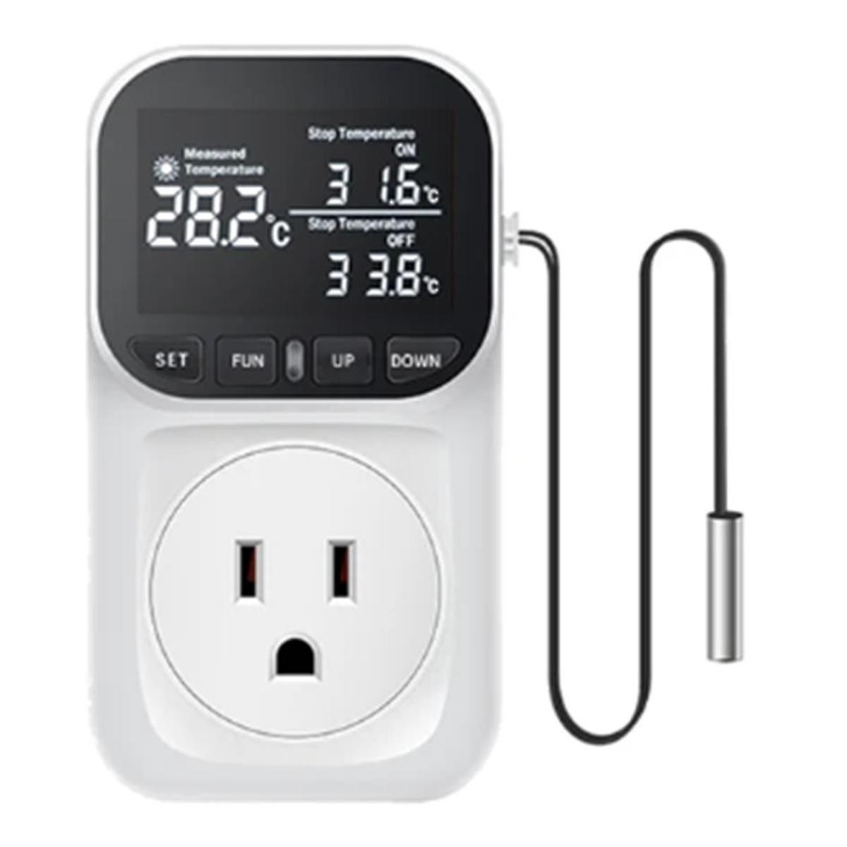 High-precision Digital Display Smart Thermostat Fish Tank Touch Screen Home Thermostat Socket Us Plug