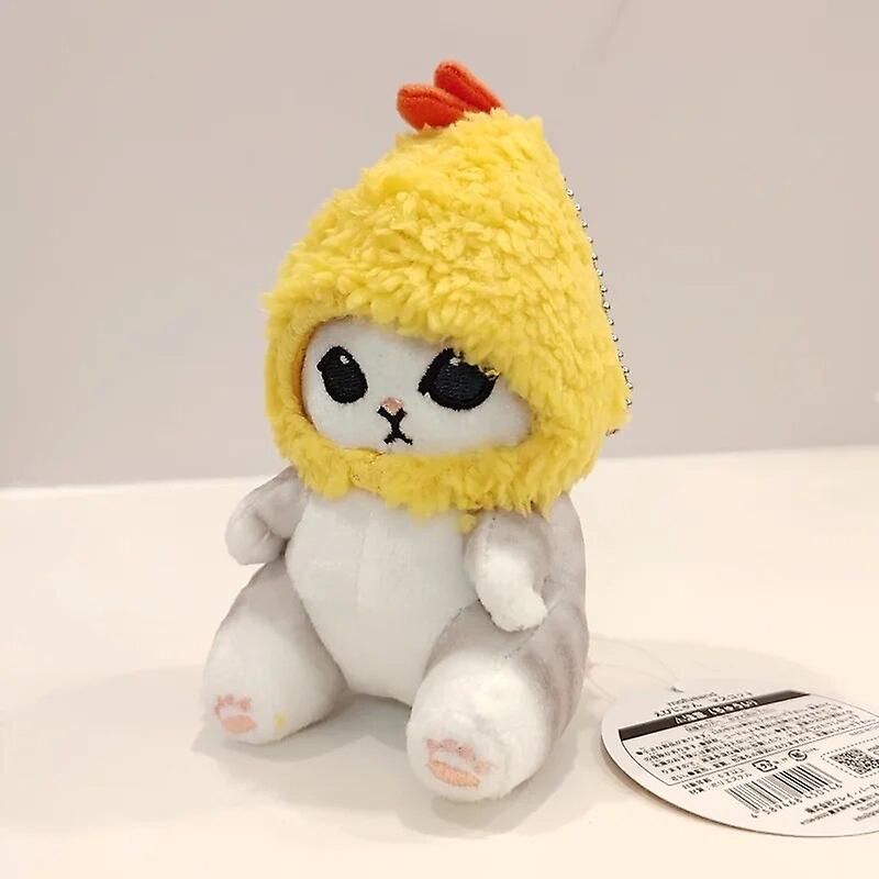 Kawaii Tempura Fried Shrimp Shark Cat Plush Doll Keychain Cartoon Cute Mofusand Anime Hobby Pendant Backpack for Girlfriend Gift