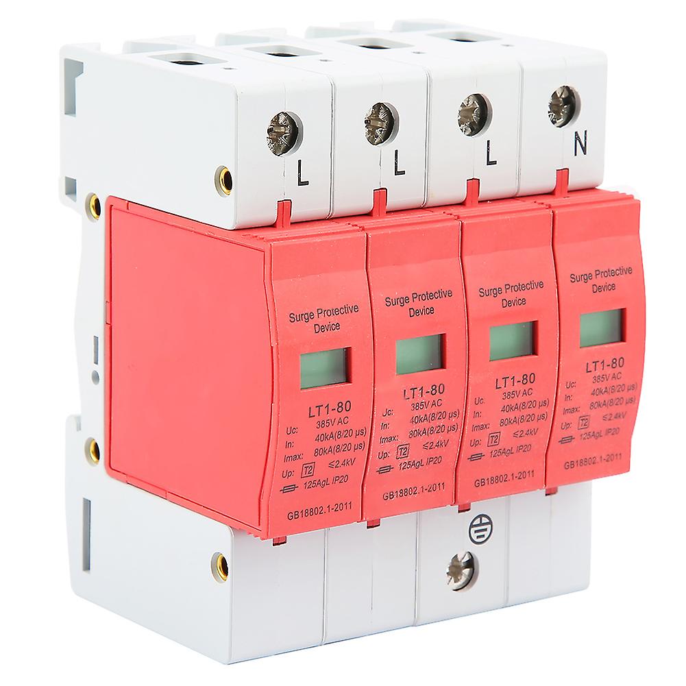 Ouitble Protective Device 4P, 40‑80KA Quick Response Low voltage Visual Window Flame Retardant Modular Photovoltaic Protection Device, for Home