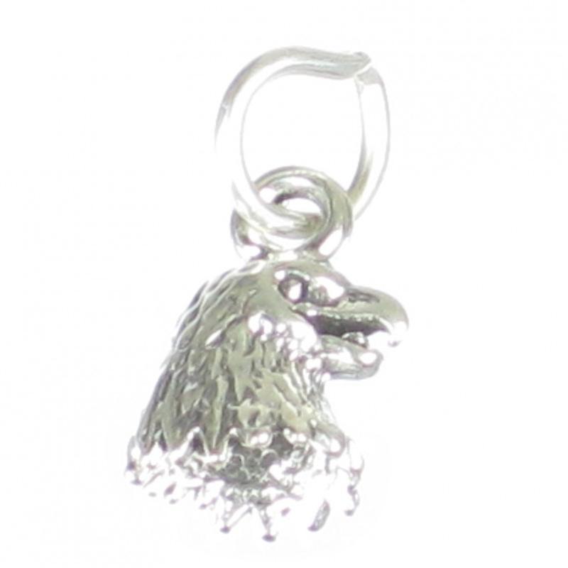 Eagles Head Sterling Silver Tiny Charm .925 X 1 Eagle Heads Charms