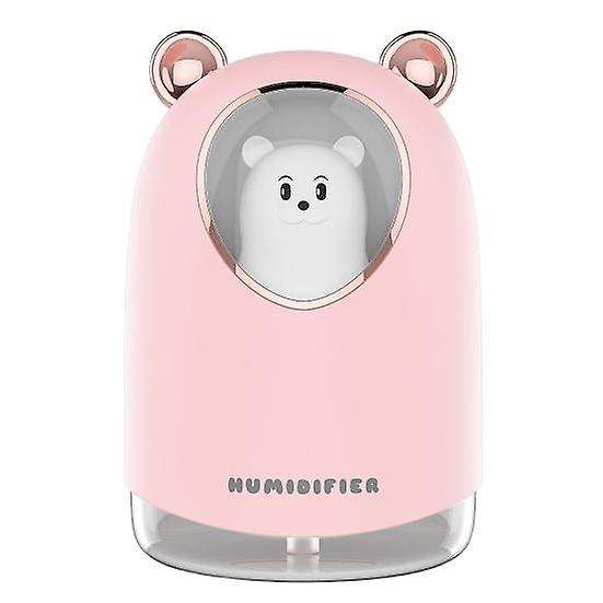 1 Set 300ML Air Humidifier Colorful Night Light Plug-in 2 Gears Anti-dry Burning Large Spray Bear USB Diffuser Home Supply