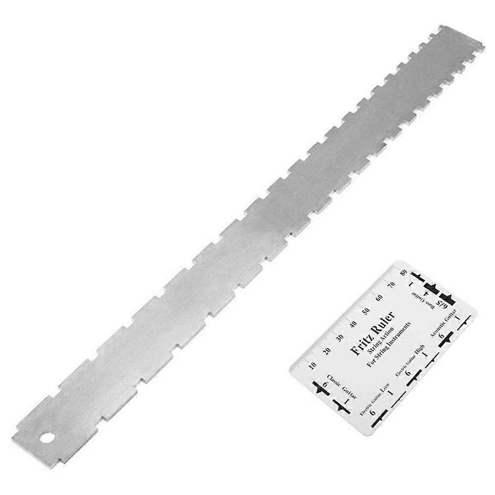 Guitar Neck Notched Straight Edge Luthiers Tool with String Action Ruler Gauge For Gibson For Fender Electric Guitar Accessories