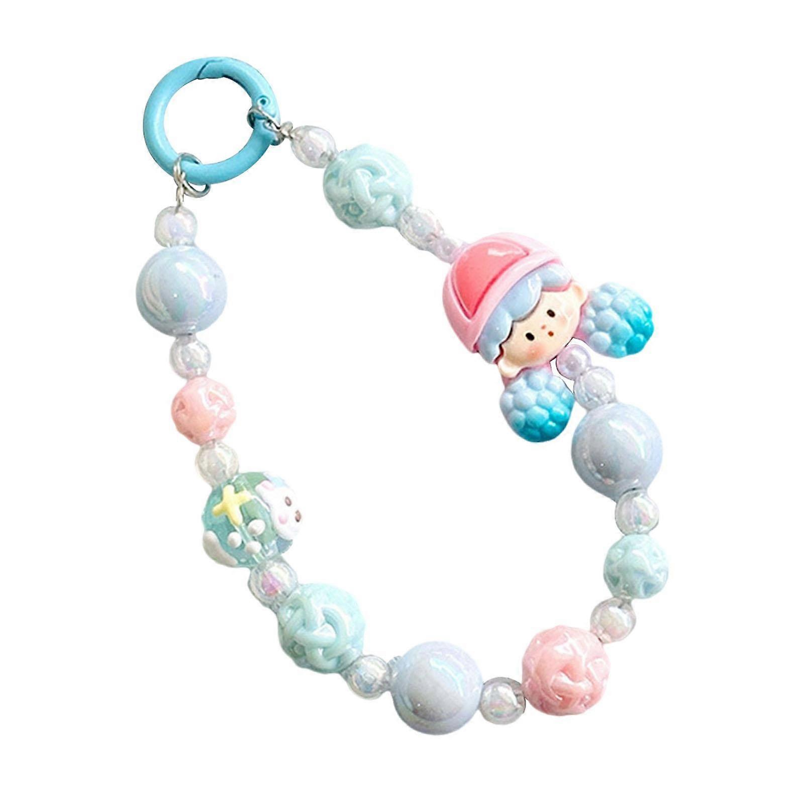 Beads Keychain Easy to Store Mini Pendant for Daily Use Decorations Car Keys A