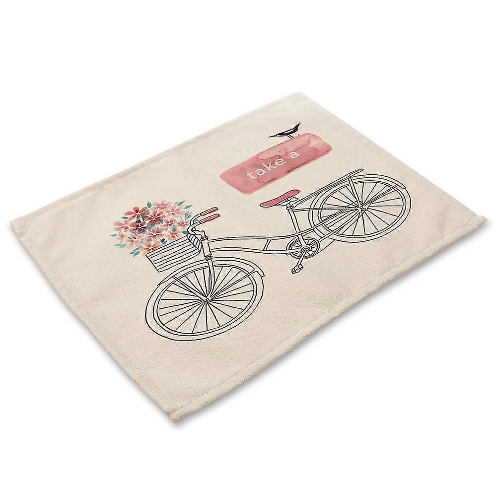 Colorful Patterns Printed Heat-Resistant Washable Place Mat Simple Table Bowl Cup Mat (#8)