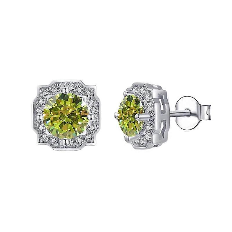 Earrings-Square Glamour-D Moissanite-S925 Bold