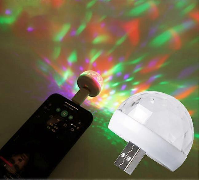 Small magic ball laser light bar disco stage light mini colorful usb voice control light