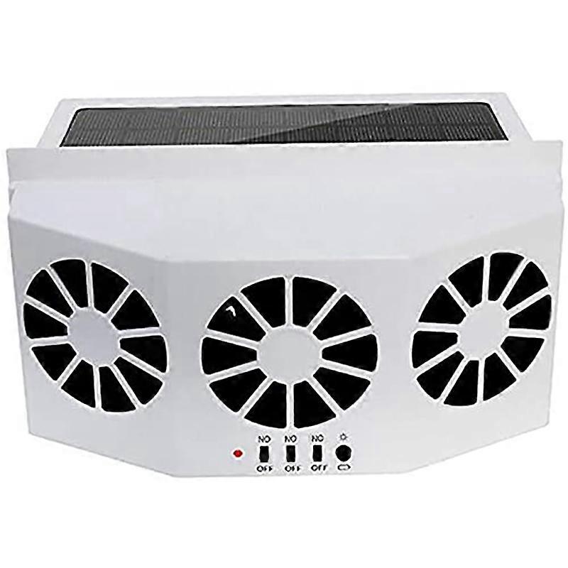 LBQ Solar Powered Car Ventilator,Solar Car Front/Rear Window Fan Exhaust Fan,Car Radiator,Eliminate Peculiar Smell