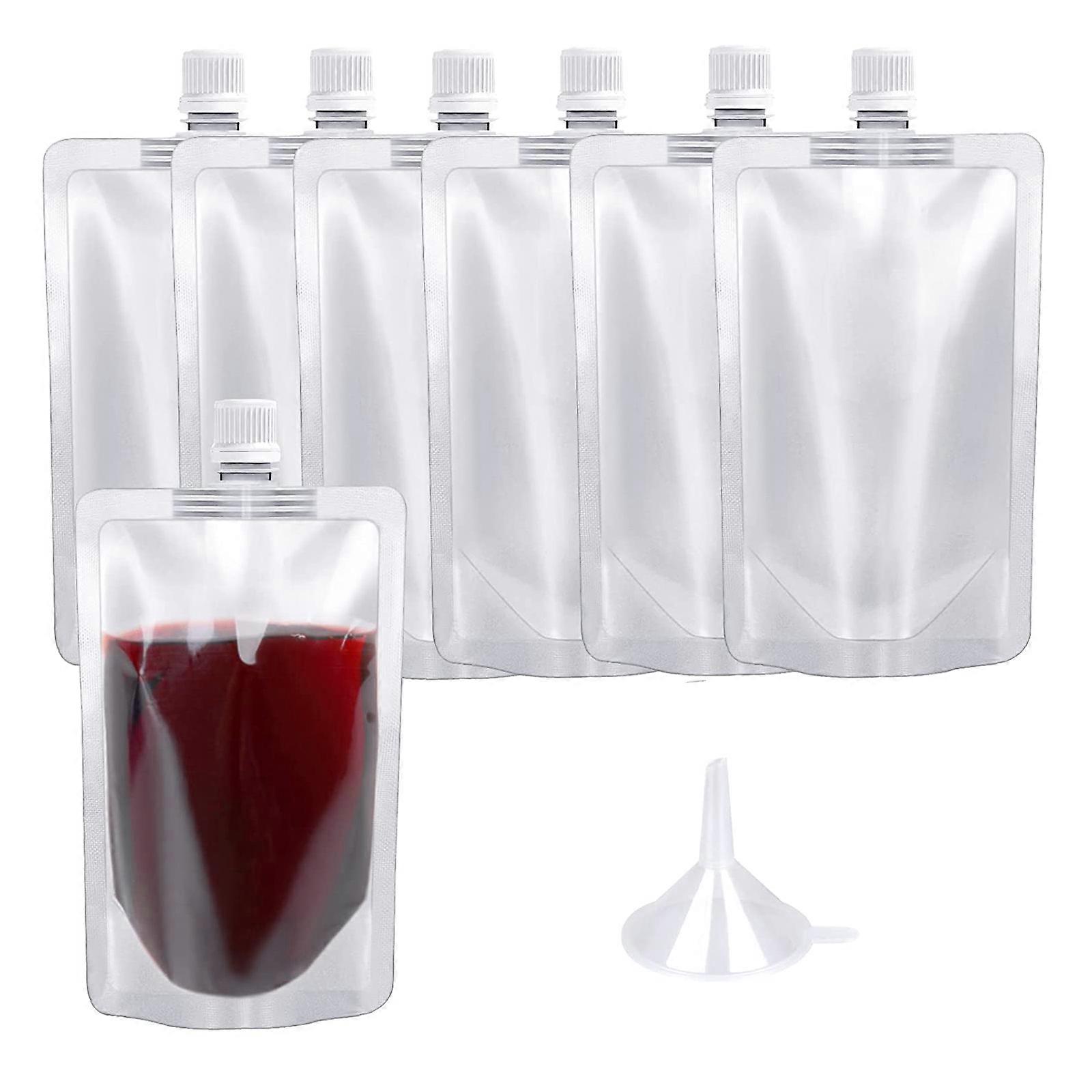 12pcs Leak-Proof 8oz Plastic Flasks for Travel - Concealable and Reusable Drink Pouches - Food Grade Plastic for Safety and Durability
