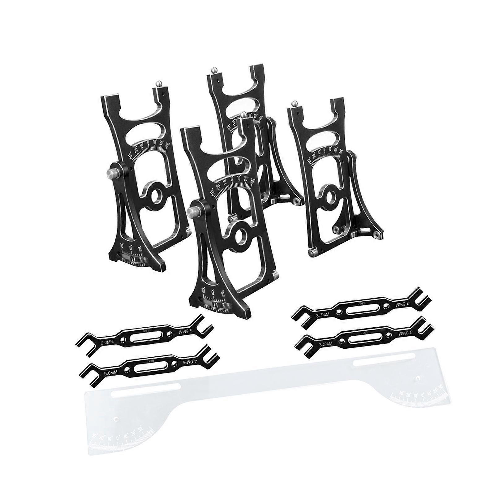 RC Car Alignment Tool Set Accurate Alignment RC Car Setup Tools Setup Gauges Black