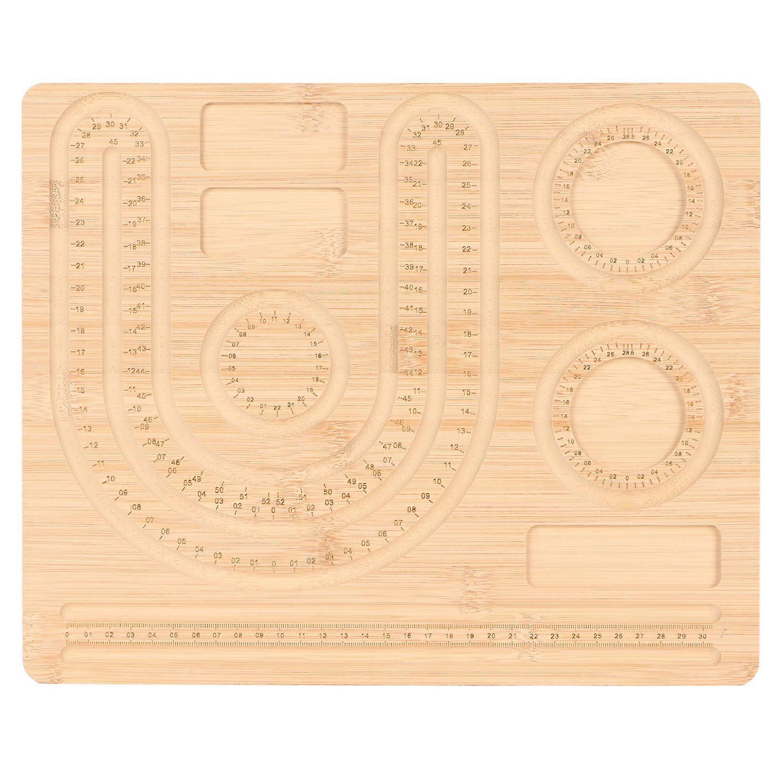 لوحة خرز الأساور لصنع المجوهرات، لوحة قياس الأساور، لوحة خرز الخيزران لصنع المجوهرات ذات القلائد