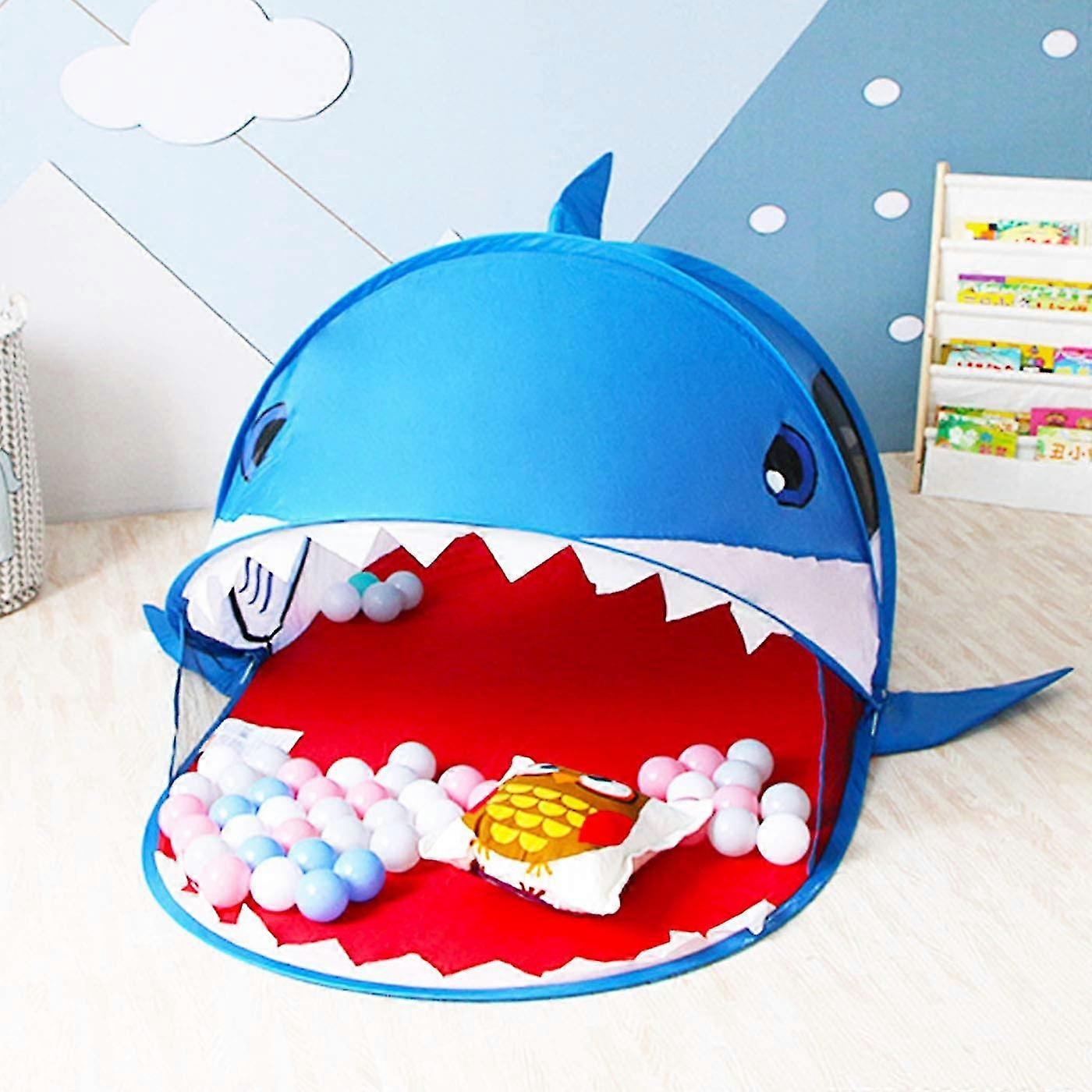 אוהל משחק נייד קל להתקנה אוהל ילדים כריש כחול 180 ס"מ * 89 ס"מ * 84 ס"מ - DD01