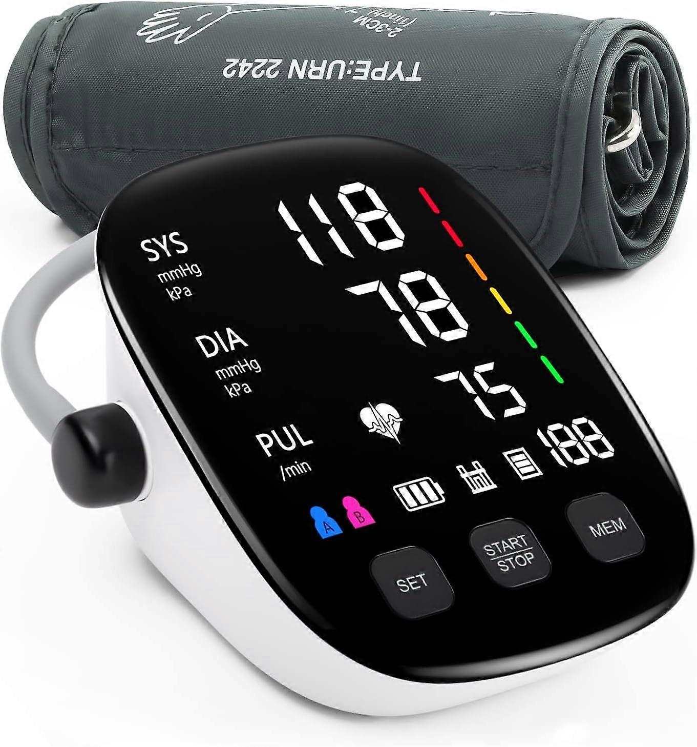 Blood Pressure Monitors for Home Use - LED Display Automatic Digital with Large Cuff 9-17