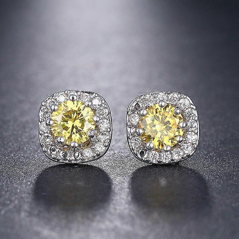 Luxury White Zircon Stud Earring