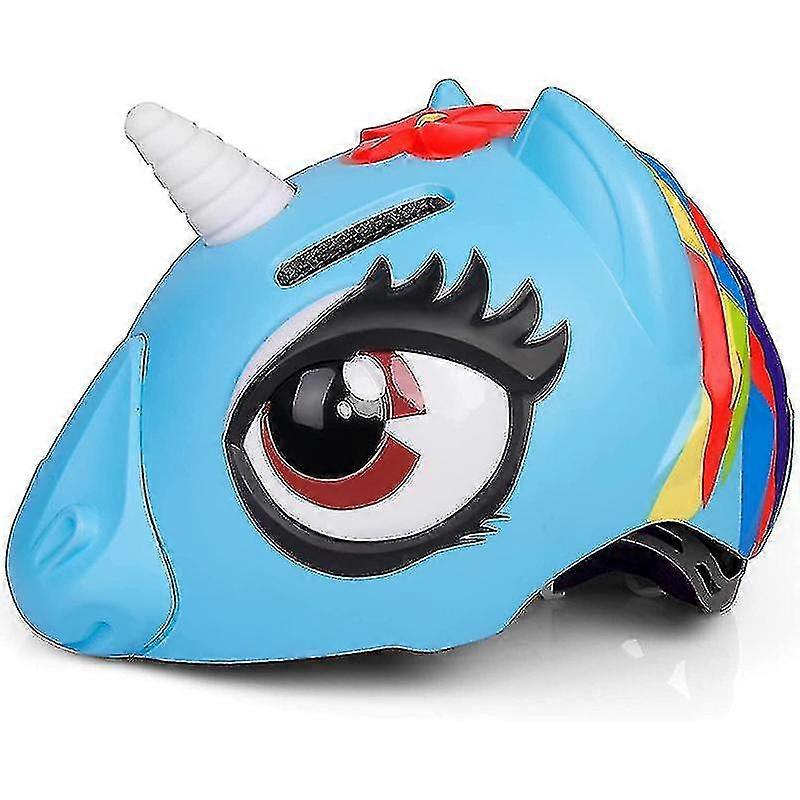 Casque de vélo pour enfants, Licorne 3d, garçons Filles 49-55cm, Vélo Skateboard Patineur, Certifié de sécurité